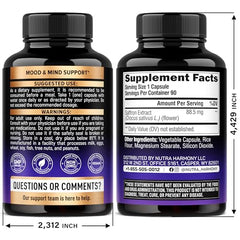 Close-up of saffron capsules in a clear bottle on white background