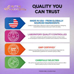 Allergen-free saffron supplement packaging (dairy-free, gluten-free, soy-free)