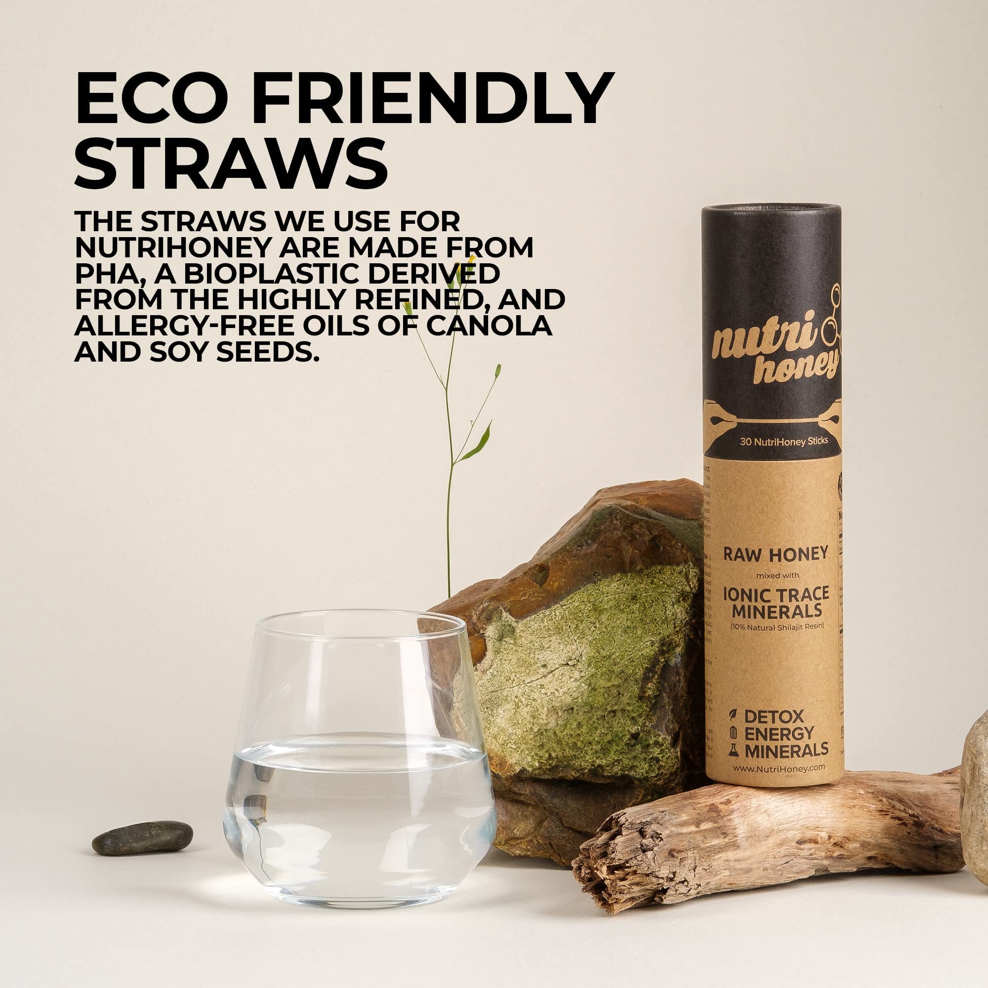 Fulvic acid, trace minerals and plant nutrients in Shilajit honey stick