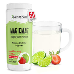 Front view of NaturalSlim MagicMag Magnesium Citrate Powder 8oz Solo