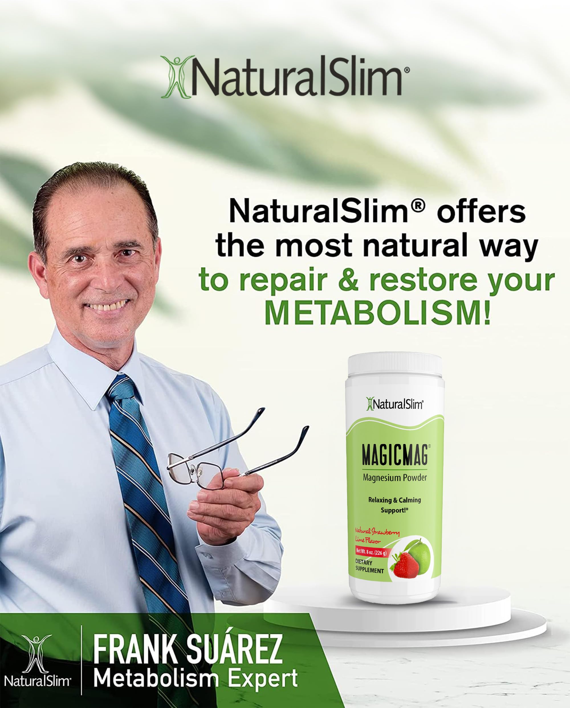 8oz solo packaging of NaturalSlim MagicMag Magnesium Citrate Powder