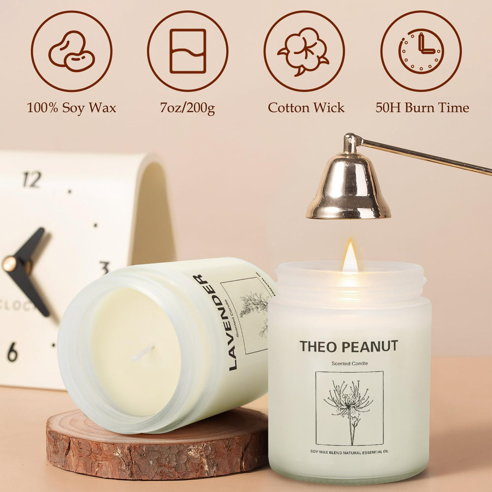 Natural soy wax candles scented with essential oils