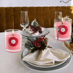Natural soy wax candles in glass jars