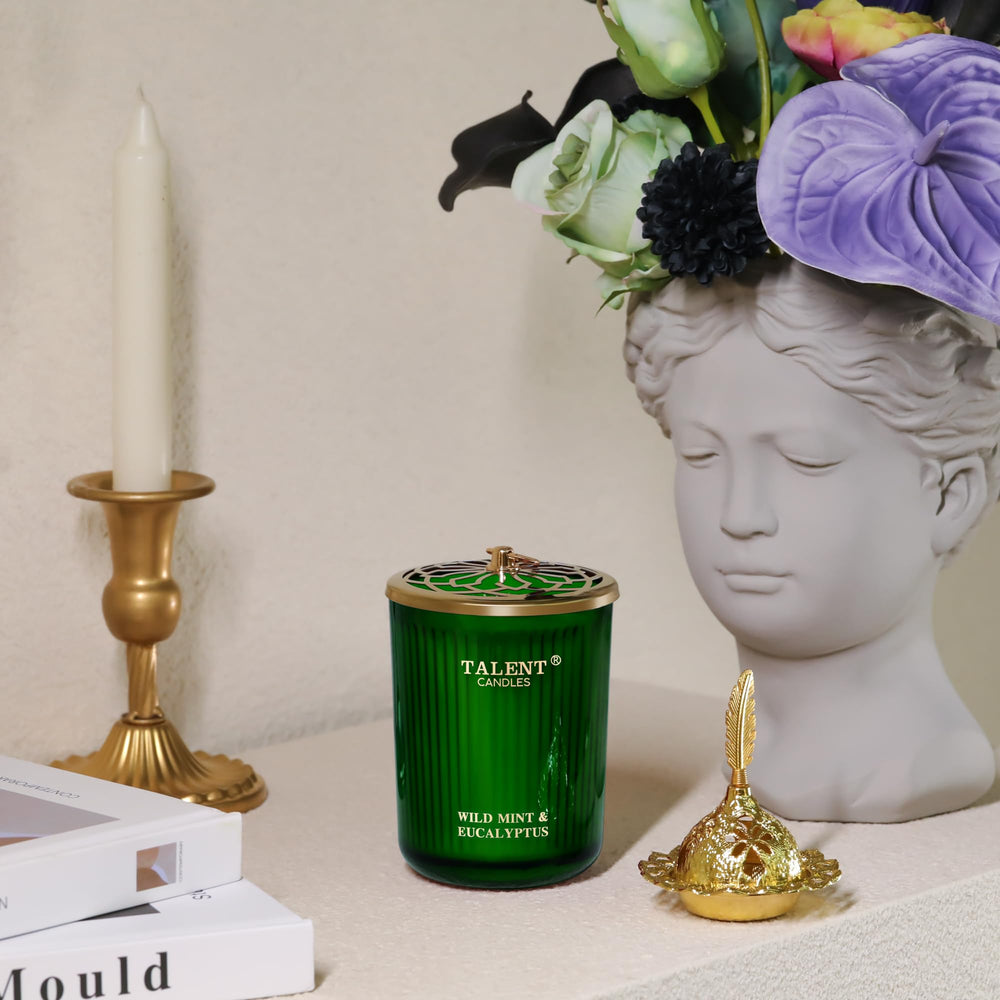Natural soy wax jar candle showing eco-friendly design