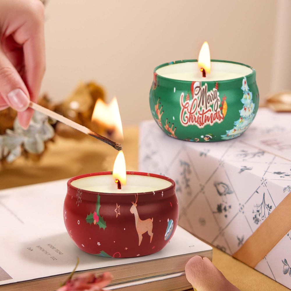 Natural soy wax and essential oils ingredients for the candles
