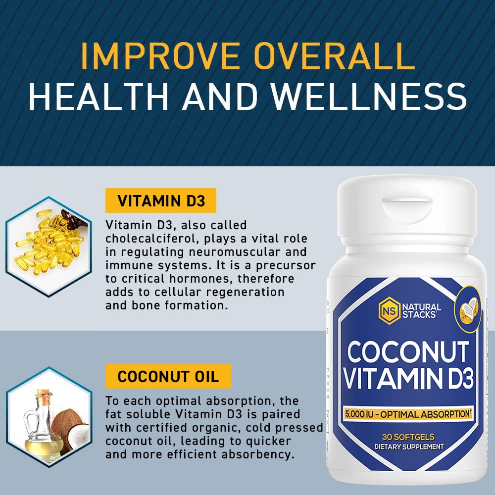 Ingredient highlights: vegan, gluten-free Vitamin D3 with coconut oil