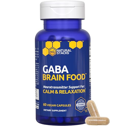 Natural Stacks GABA Brain Food capsules ready to support relaxed evenings