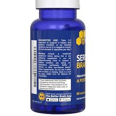 Natural Stacks Serotonin capsules being poured into hand for easy daily use.