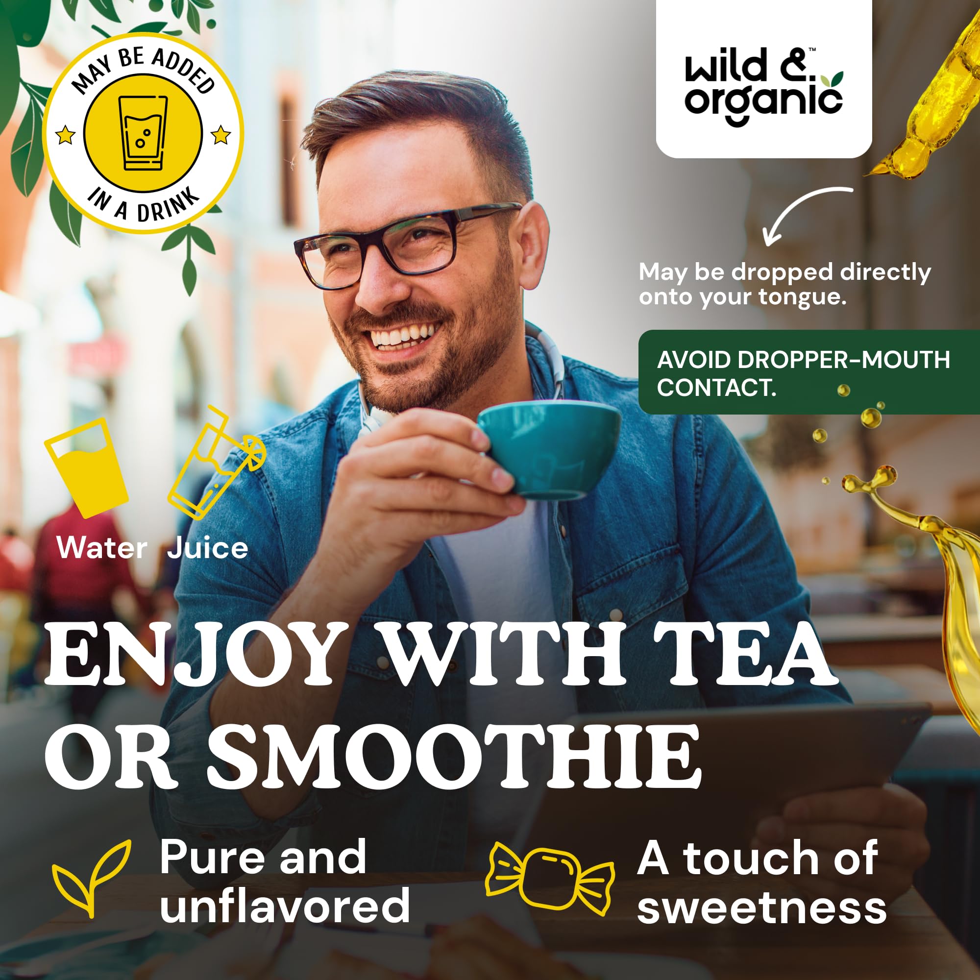 Graphic showing naturally sugar-free formula