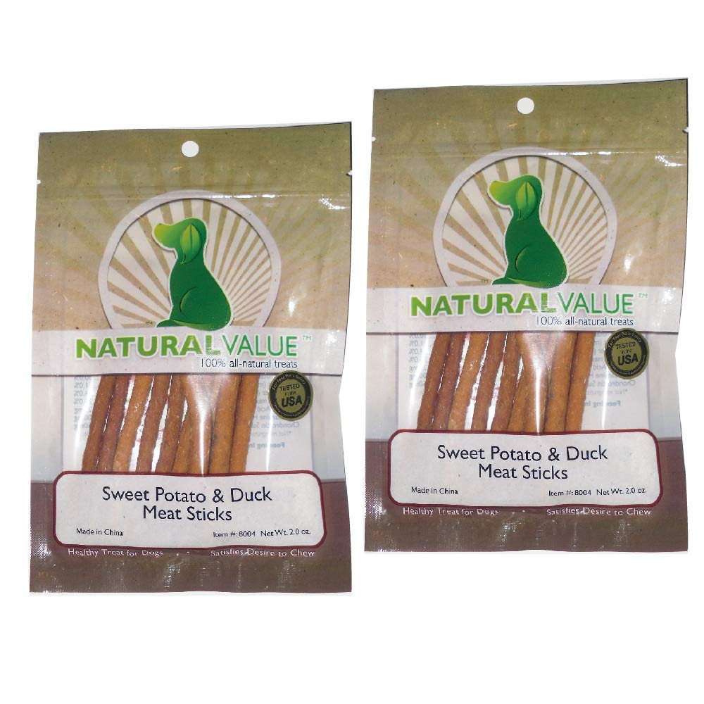 Natural Value Sweet Potato & Duck Soft Chew Meat Sticks – 2-Pack packaging image