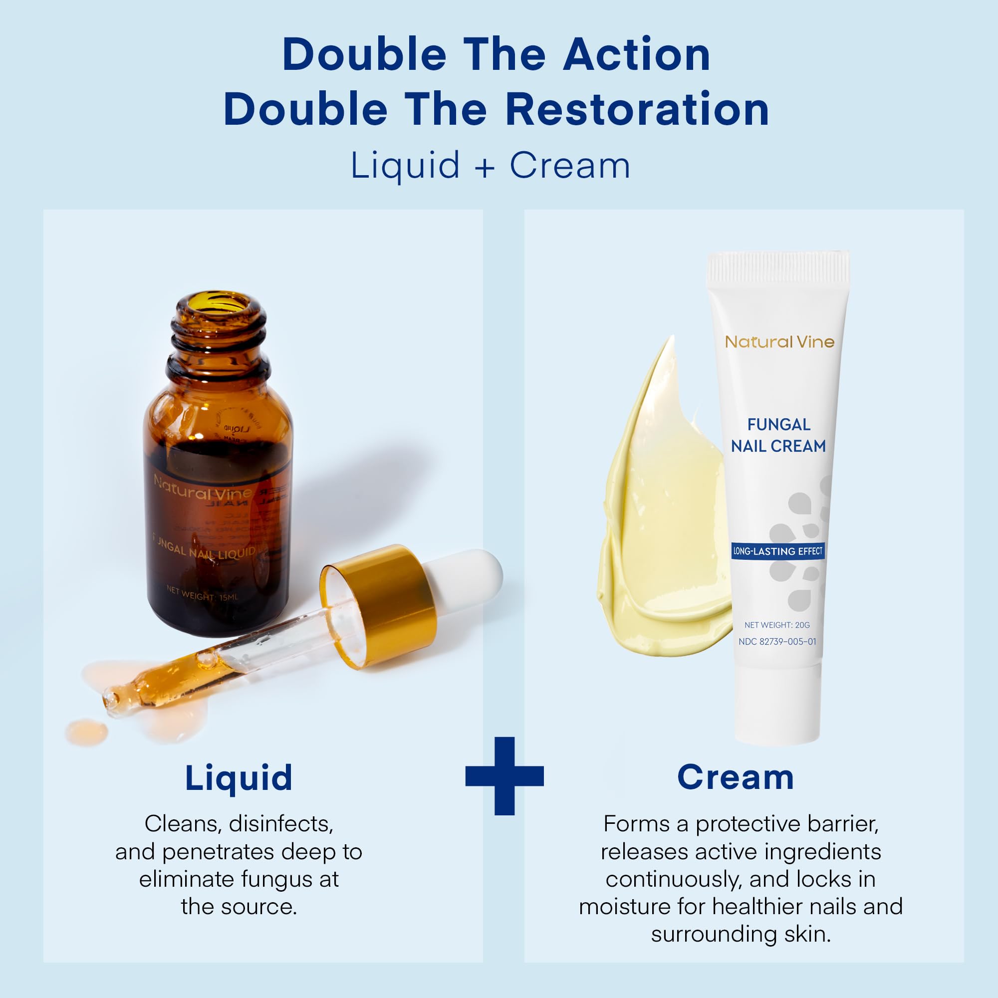 Natural Vine overnight repair concept highlights 8-hour wear.