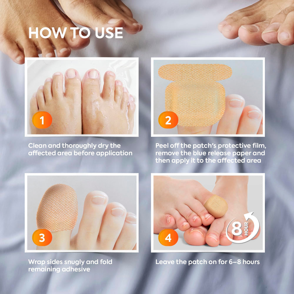 Natural Vine patches fingernail-use scenario emphasizes gentle formula.