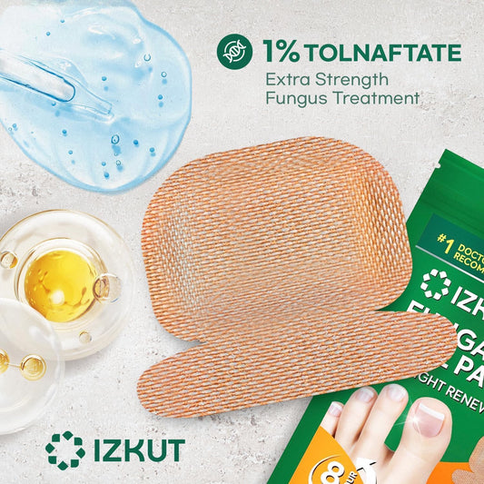 Natural Vine toenail fungus patches overnight application demonstrates 8-hour renewal.