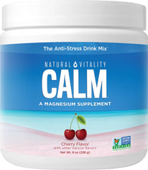 Natural Vitality CALM Magnesium Drink Mix Cherry front bottle