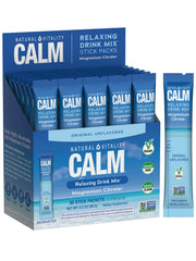 Front packaging of Natural Vitality Calm Magnesium Powder – unflavored, 30 packets