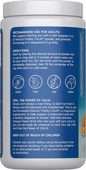 Non-GMO, vegan, gluten-free label on Natural Vitality CALM product