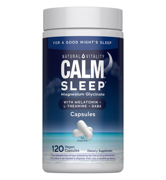 Natural Vitality CALM Sleep Magnesium bottle with 120 capsules