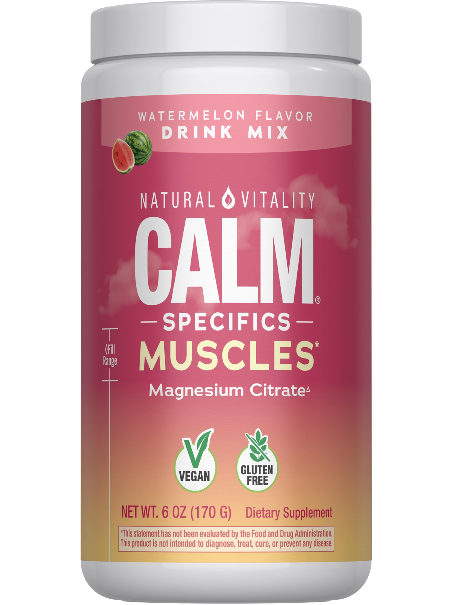 Natural Vitality Calm Specifics Calmful Muscles watermelon powder 6 oz tub