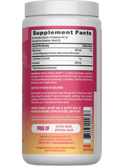 Scoop of watermelon-flavored Calmful Muscles powder on a spoon