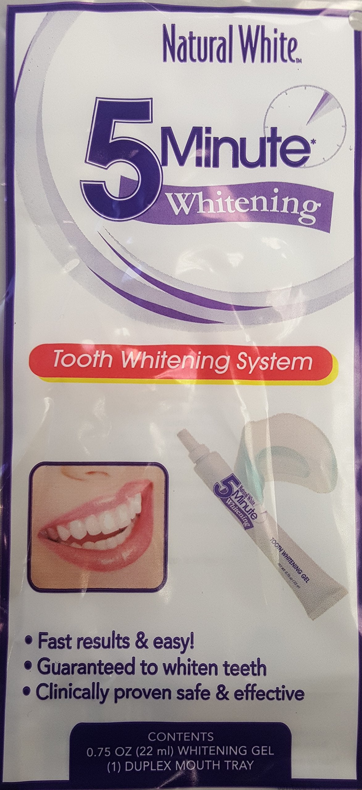 Natural White Lornamead 5 Minute Tooth Whitening System with duplex mouth tray and whitening gel
