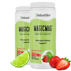 NaturalSlim MagicMag magnesium citrate powder canister with label