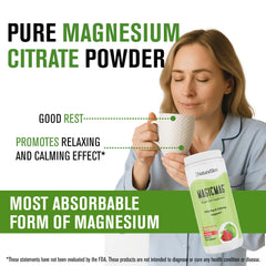MagicMag powder stirred into a glass of water