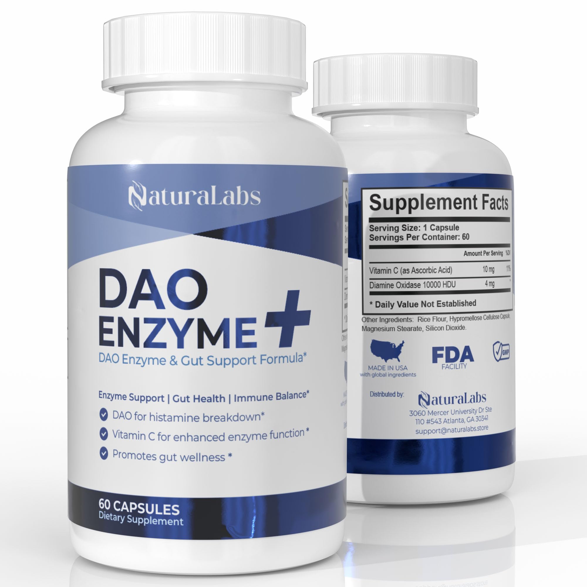 NATURALABS DAO Histamine Blocker bottle – front view