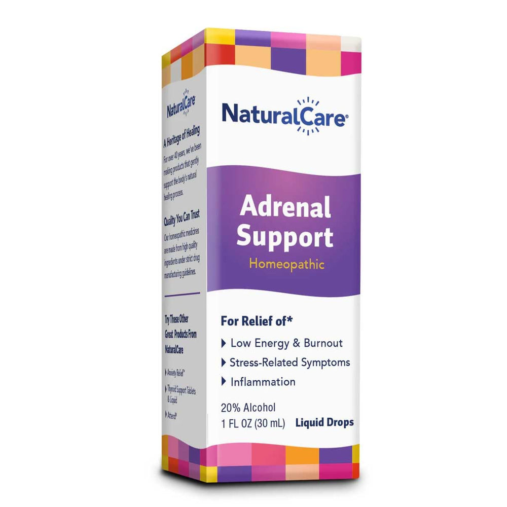 NaturalCare Adrenal Support Drops bottle with label facing forward