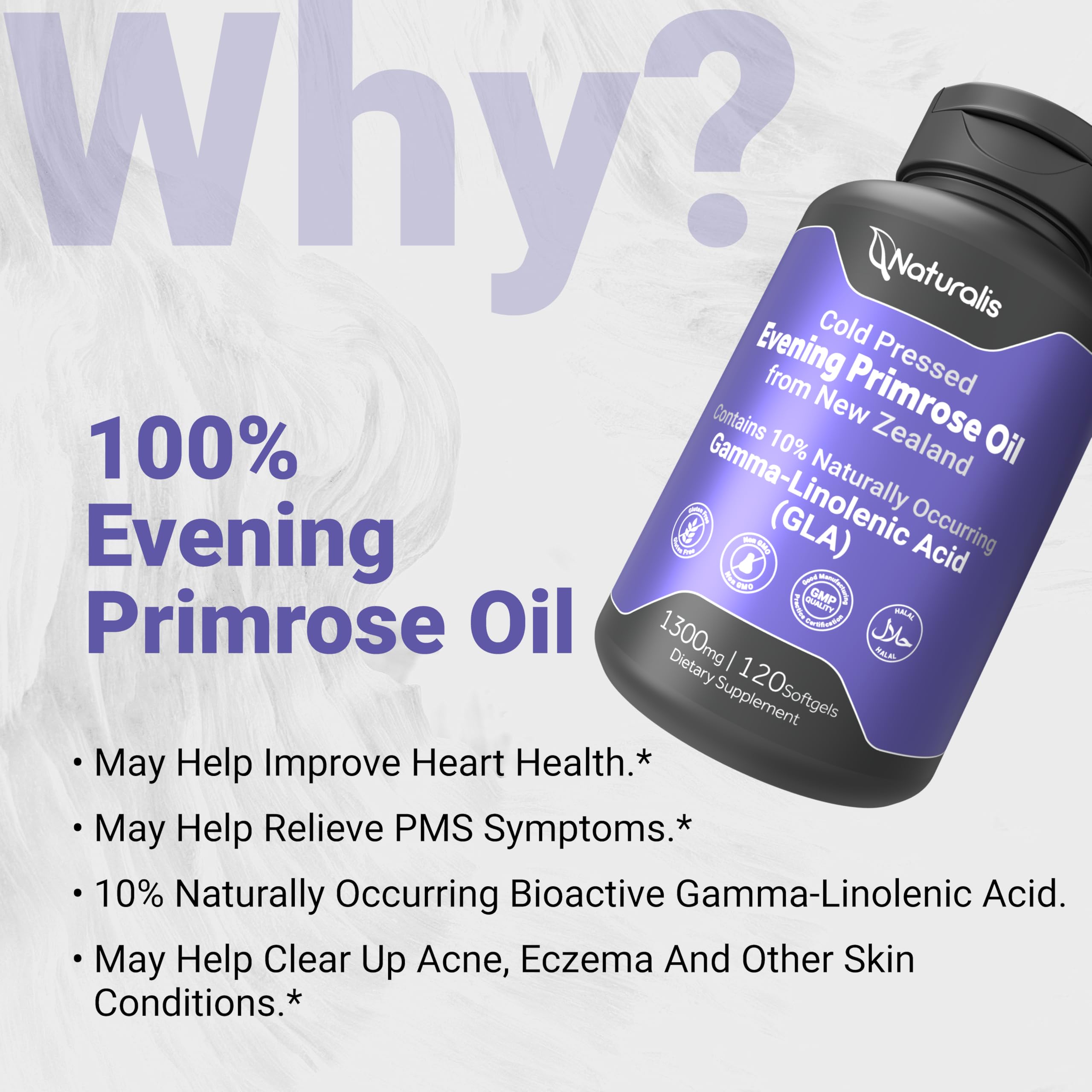 Close-up of a single evening primrose oil softgel capsule