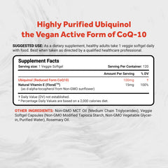 Close-up of nano-emulsified Ubiquinol in MCT oil softgel