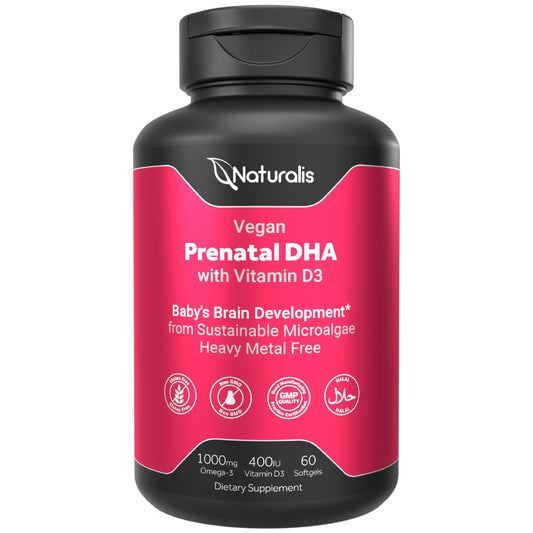 Naturalis Vegan Prenatal bottle and capsules