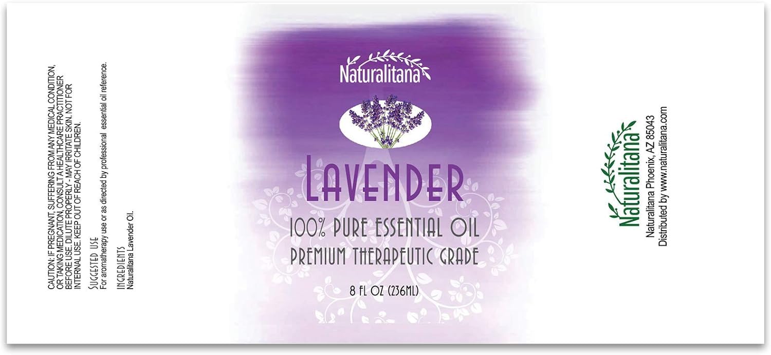 Lavender essential oil bottle for diffusers and DIY projects