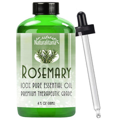 Naturalitana Rosemary Essential Oil bottle with dropper, 4 oz - Therapeutic Grade