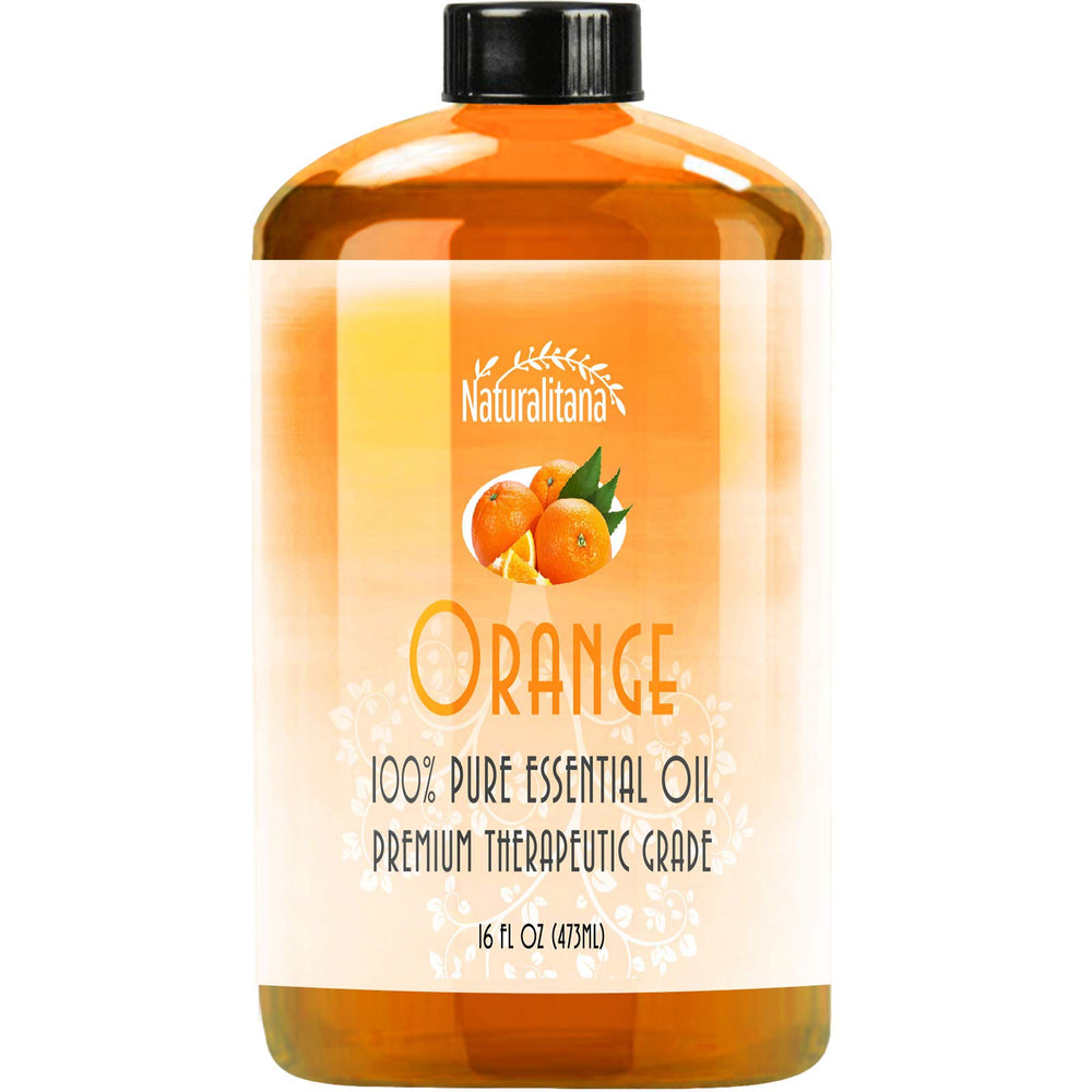 Naturalitana Sweet Orange Essential Oil 16oz bottle label