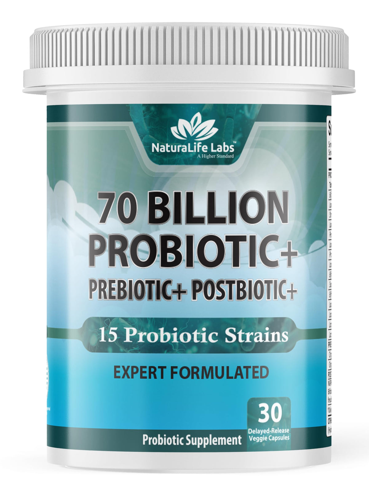 NaturaLife Probiotics bottle front view