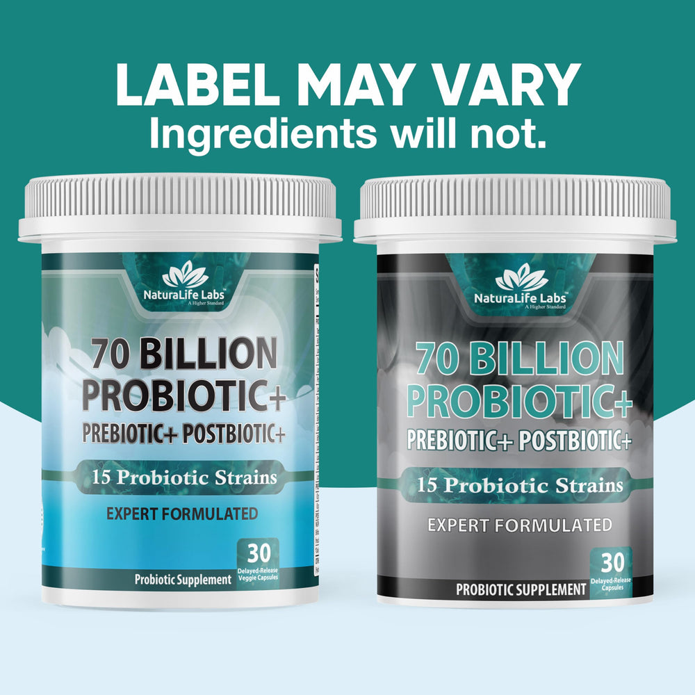 Illustration of organic prebiotic and postbiotic capsules