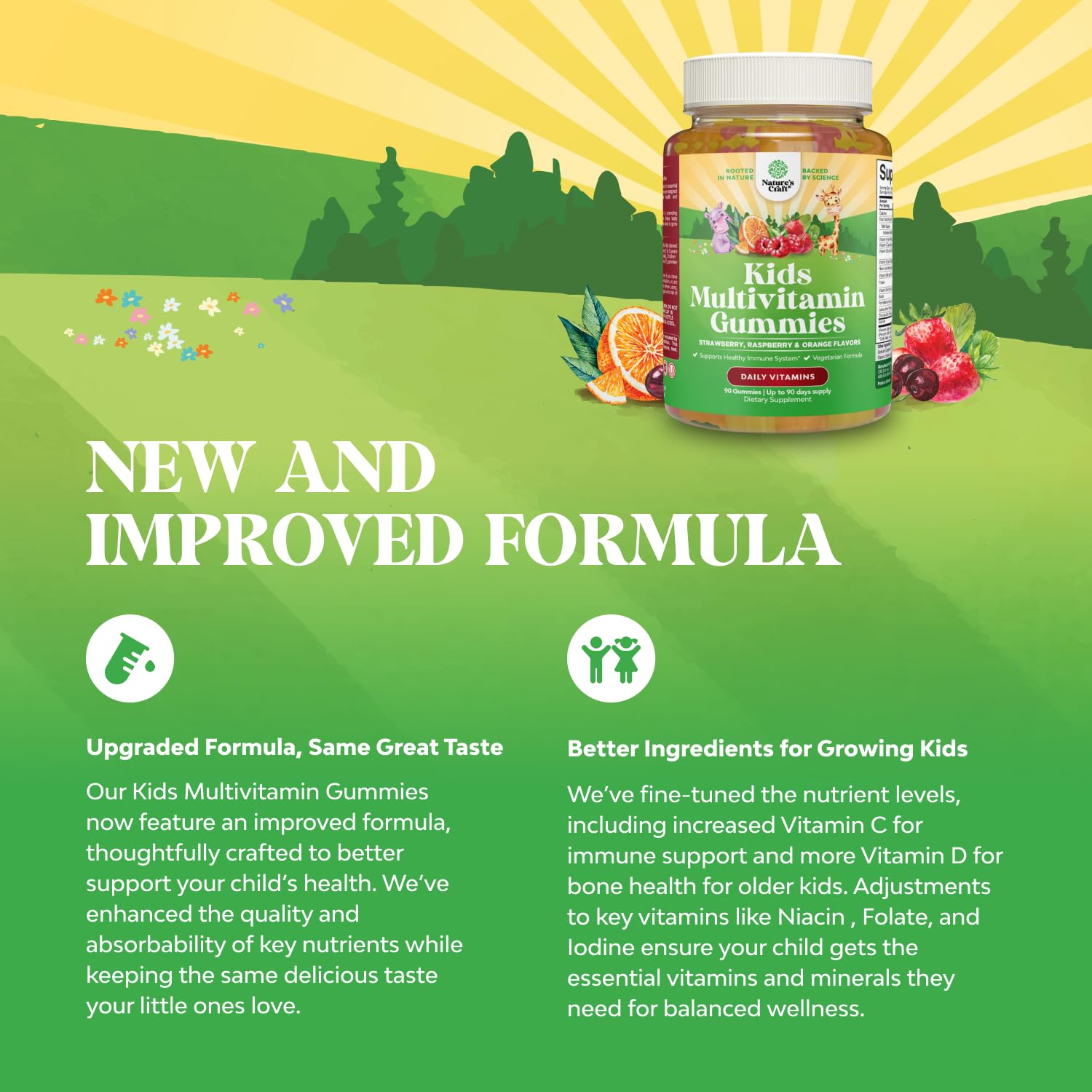 Naturally flavored children's multivitamin gummies