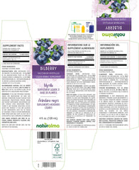 Close-up of Naturalma Bilberry Tincture label