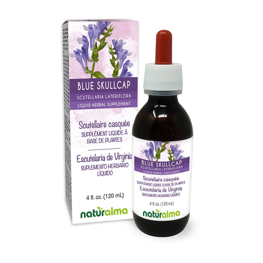 Naturalma Blue Skullcap liquid extract bottle label