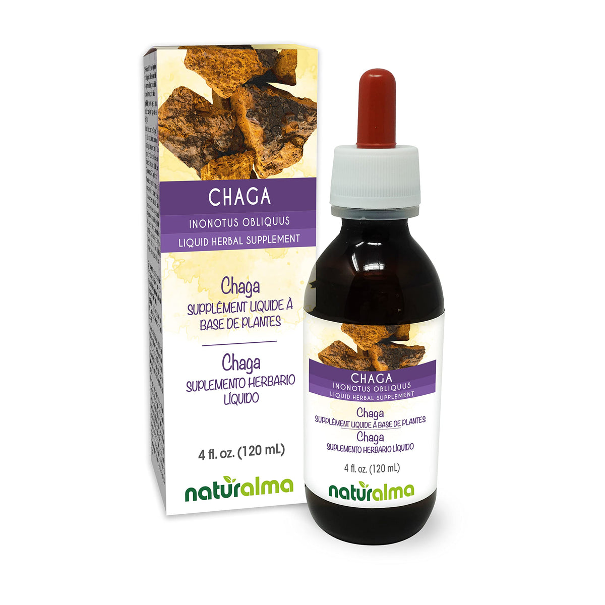 Naturalma Chaga tincture bottle - front view