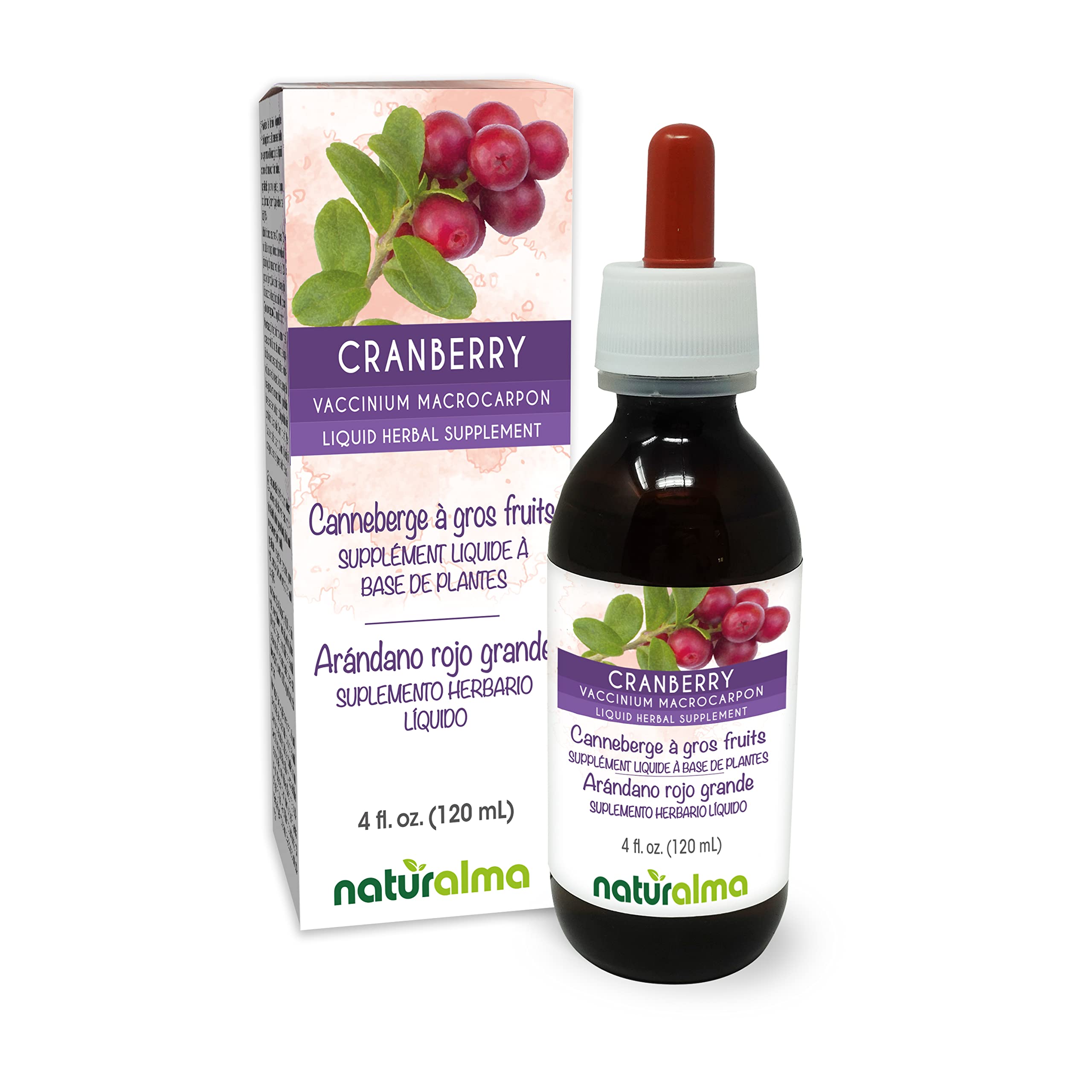 Naturalma Cranberry tincture bottle with dropper