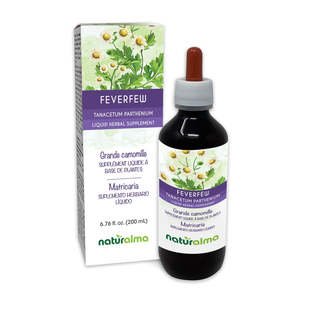 Naturalma Feverfew tincture bottle with label