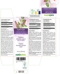 Back of Naturalma Fumitory bottle showing label information