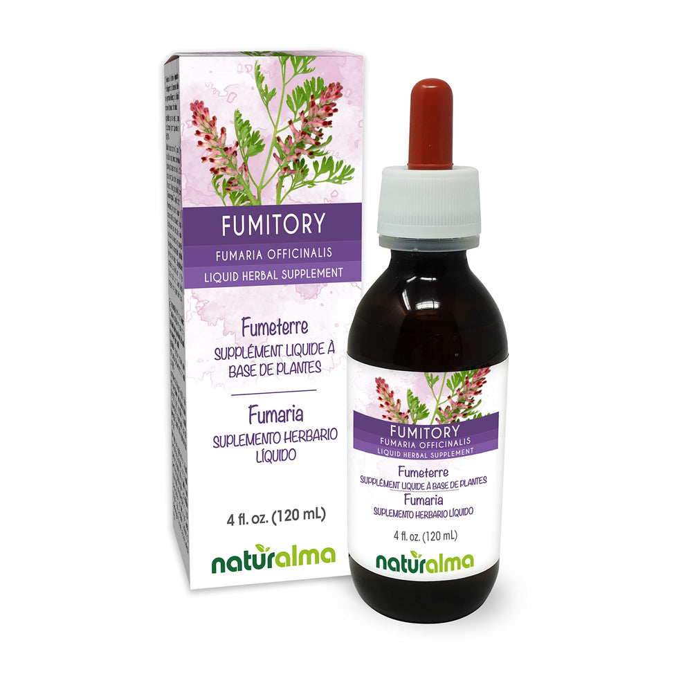 Front view of Naturalma Fumitory liquid tincture 4 oz bottle