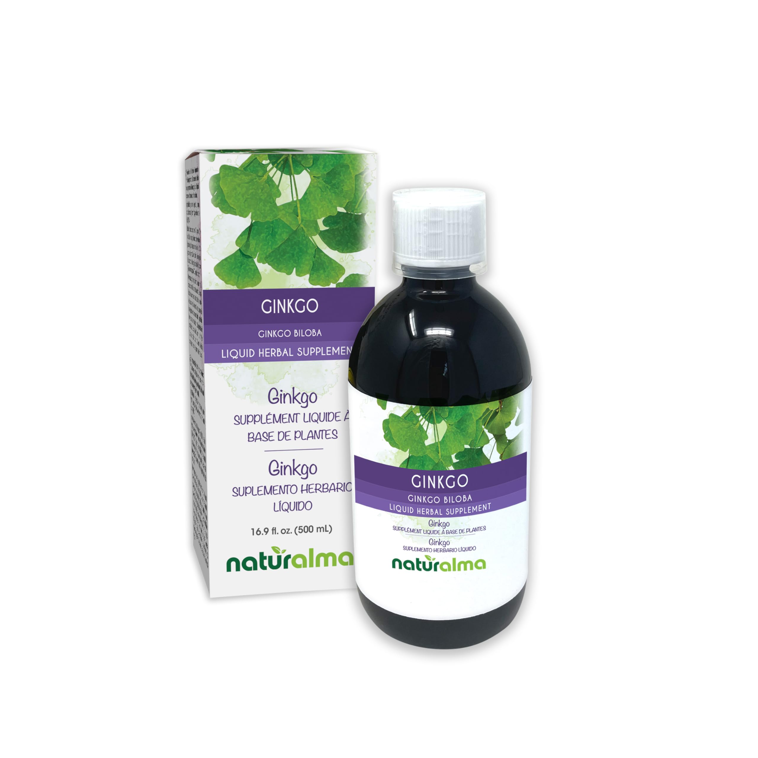 Naturalma Ginkgo biloba leaf tincture bottle 1:10 concentrate 500 ml