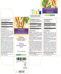 Ginseng tincture drops showing 40 drops (2 ml)