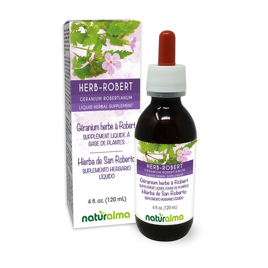 Naturalma Herb Robert tincture bottle with 4 oz label
