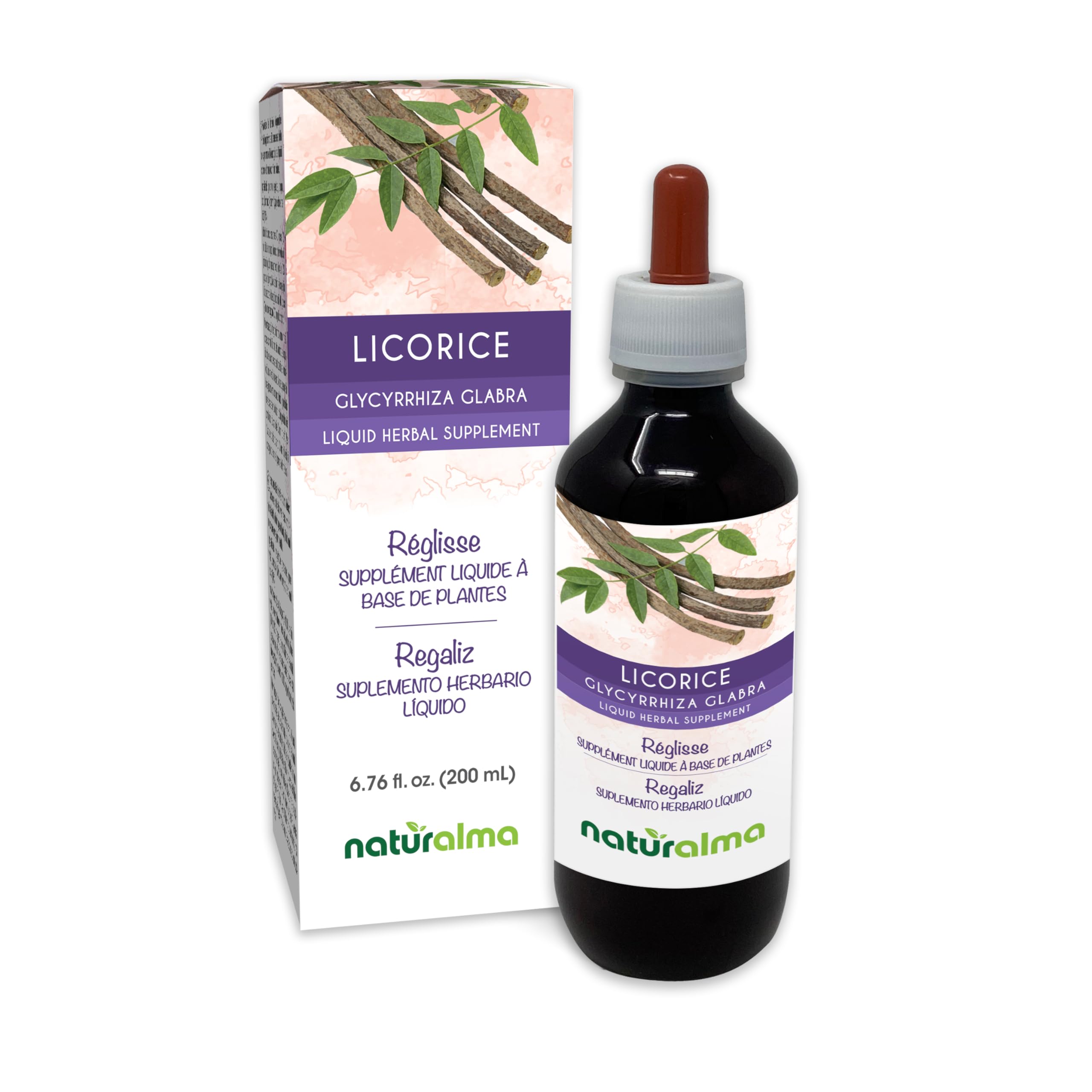Naturalma licorice root tincture bottle 200 ml front view