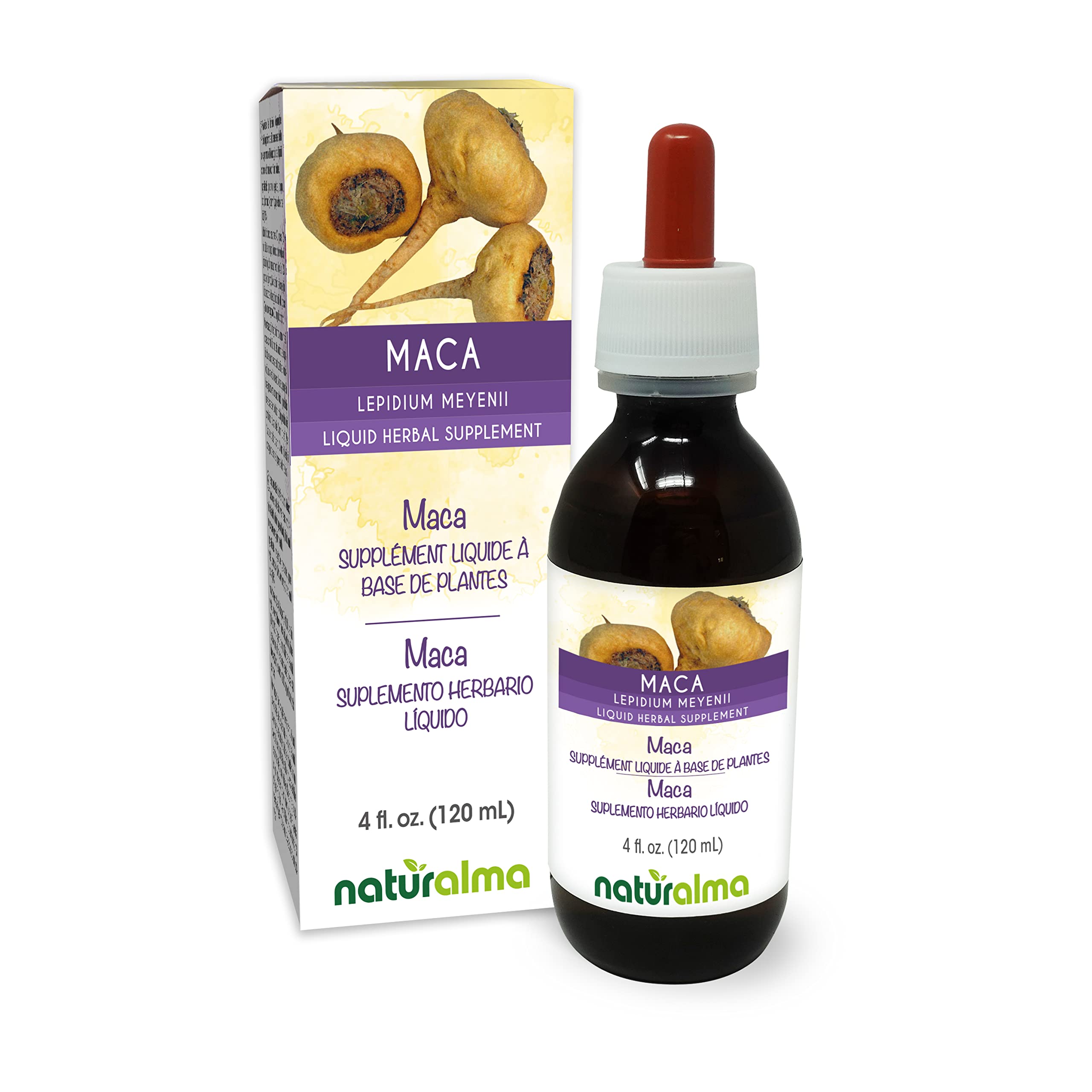 Naturalma Maca tincture bottle with dropper