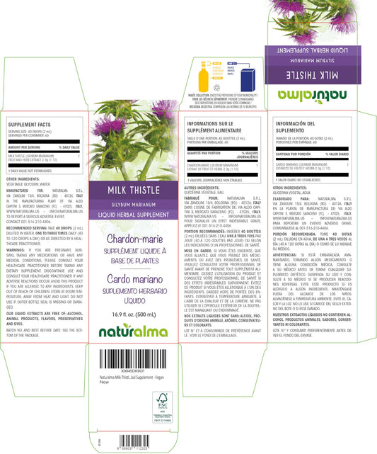 Milk Thistle drops usage: 40 drops (2 ml) of extract